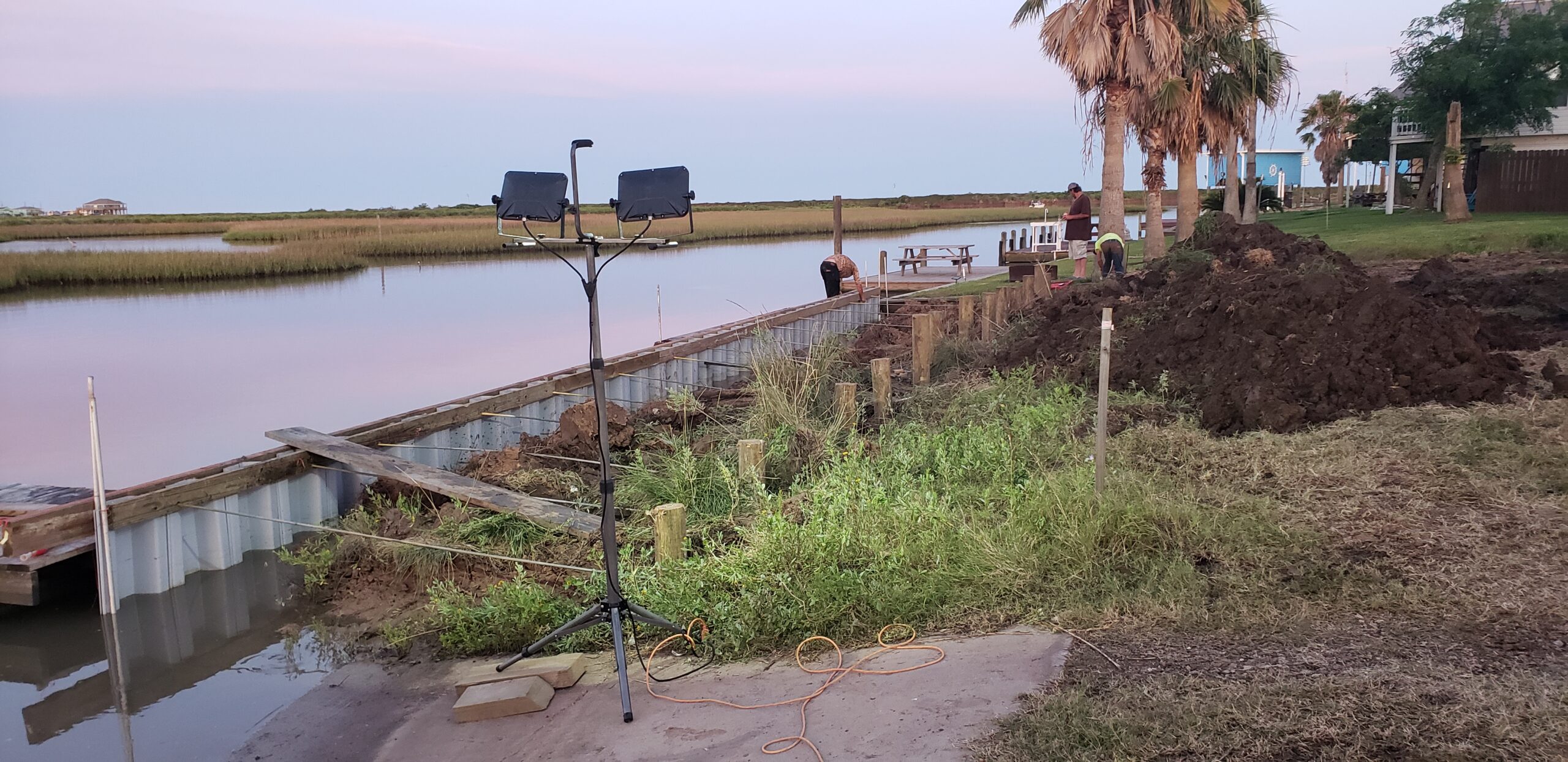 Jen-Bulkhead & Pier, RV Cover, Concrete, Utilities, Culvert Driveway Old Caney